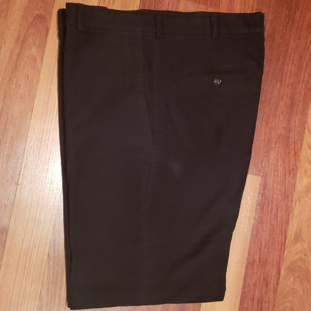 Land's End Black Moleskin Pants, 34" W 30.5" IS